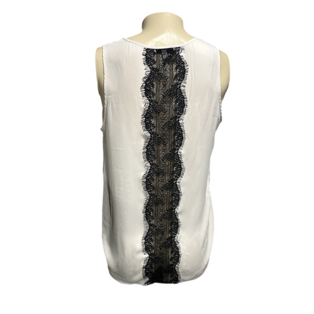 Women’s Chaus NY Sleeveless Top with Light Pink Chiffon & Black Lace